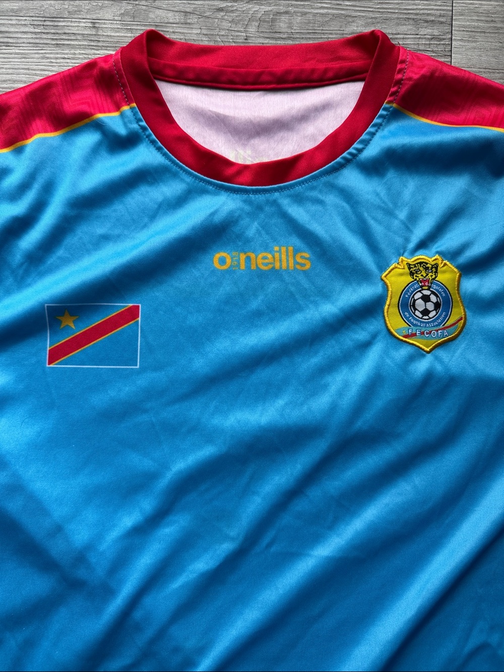 O'Neills DR Congo Blue Men’s Soccer Jersey - Picture 3 of 3